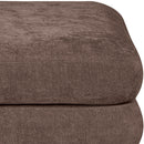  Meridian Stellar Brown Chenille Fabric Upholstered Modular Ottoman IMAGE 3