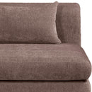  Meridian Stellar 114" Brown Chenille Fabric Upholstered 5 pc Modular Sectional IMAGE 6