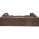  Meridian Stellar 114" Brown Chenille Fabric Upholstered 6 pc Modular Sectional IMAGE 3