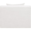  Meridian Stellar Cream Chenille Fabric Upholstered Modular Armless Chair IMAGE 3