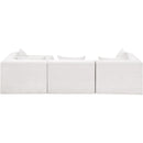  Meridian Stellar 114" Cream Chenille Fabric Upholstered 4 pc Modular Sectional IMAGE 4