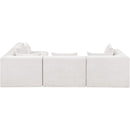  Meridian Stellar 114" Cream Chenille Fabric Upholstered 4 pc Modular Sectional IMAGE 4