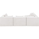  Meridian Stellar 114" Cream Chenille Fabric Upholstered 4 pc Modular Sectional IMAGE 5