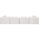  Meridian Stellar 152" Cream Chenille Fabric Upholstered 5 pc Modular Sectional IMAGE 3