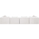  Meridian Stellar 152" Cream Chenille Fabric Upholstered 5 pc Modular Sectional IMAGE 6
