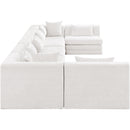  Meridian Stellar 190" Cream Chenille Fabric Upholstered 7 pc Modular Sectional IMAGE 4