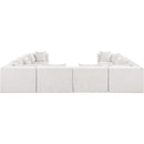  Meridian Stellar 152" Cream Chenille Fabric Upholstered 8 pc Modular Sectional IMAGE 3