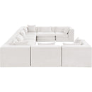  Meridian Stellar 152" Cream Chenille Fabric Upholstered 8 pc Modular Sectional IMAGE 4