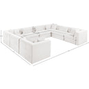  Meridian Stellar 152" Cream Chenille Fabric Upholstered 8 pc Modular Sectional IMAGE 8