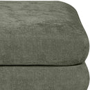  Meridian Stellar Green Chenille Fabric Upholstered Modular Ottoman IMAGE 3