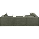  Meridian Stellar 114" Green Chenille Fabric Upholstered 4 pc Modular Sectional IMAGE 5