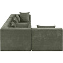  Meridian Stellar 114" Green Chenille Fabric Upholstered 4 pc Modular Sectional IMAGE 7