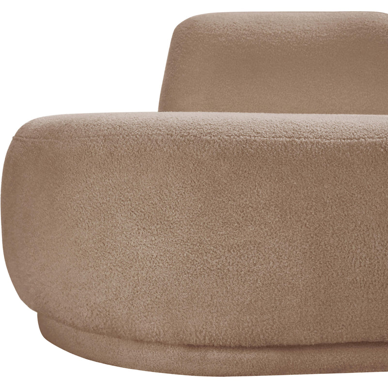 Meridian Argyle Beige Teddy Fabric Chaise/Loveseat IMAGE 11