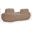 Meridian Argyle Beige Teddy Fabric Chaise/Loveseat IMAGE 13