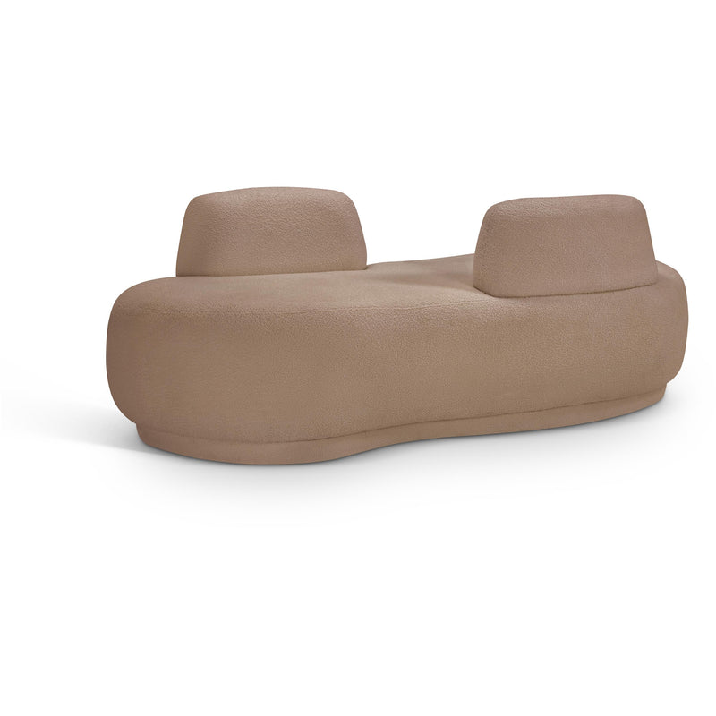 Meridian Argyle Beige Teddy Fabric Chaise/Loveseat IMAGE 1