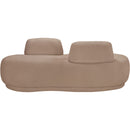 Meridian Argyle Beige Teddy Fabric Chaise/Loveseat IMAGE 3