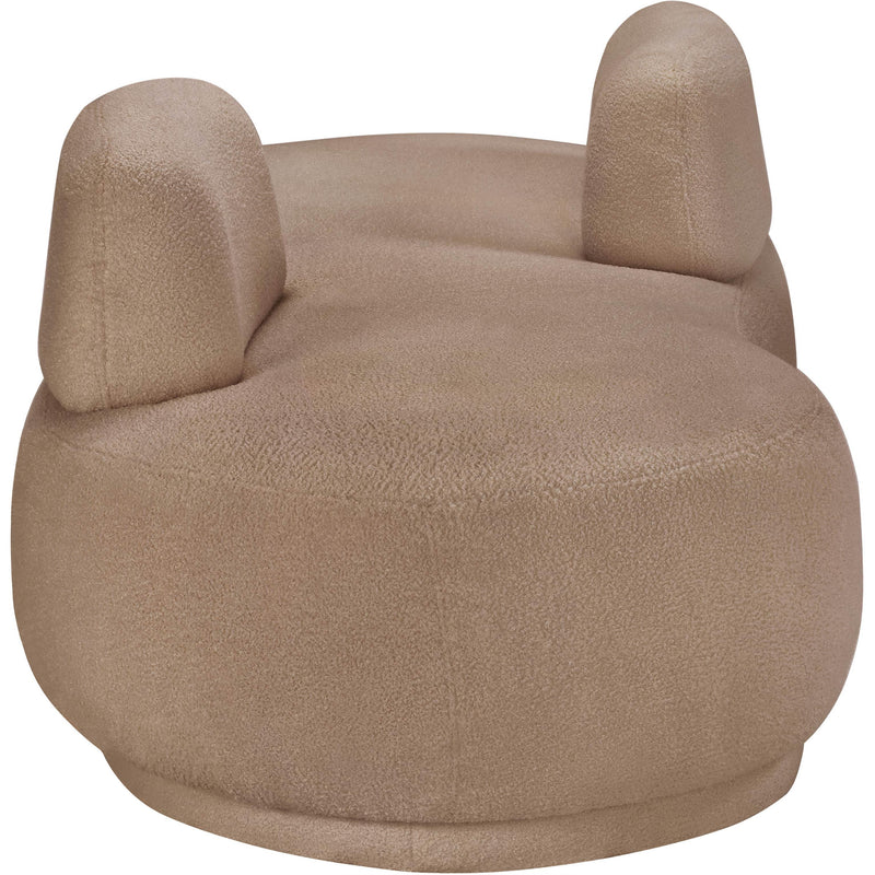Meridian Argyle Beige Teddy Fabric Chaise/Loveseat IMAGE 4
