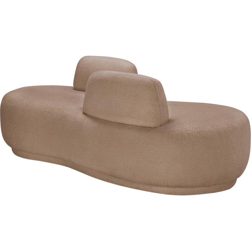 Meridian Argyle Beige Teddy Fabric Chaise/Loveseat IMAGE 5