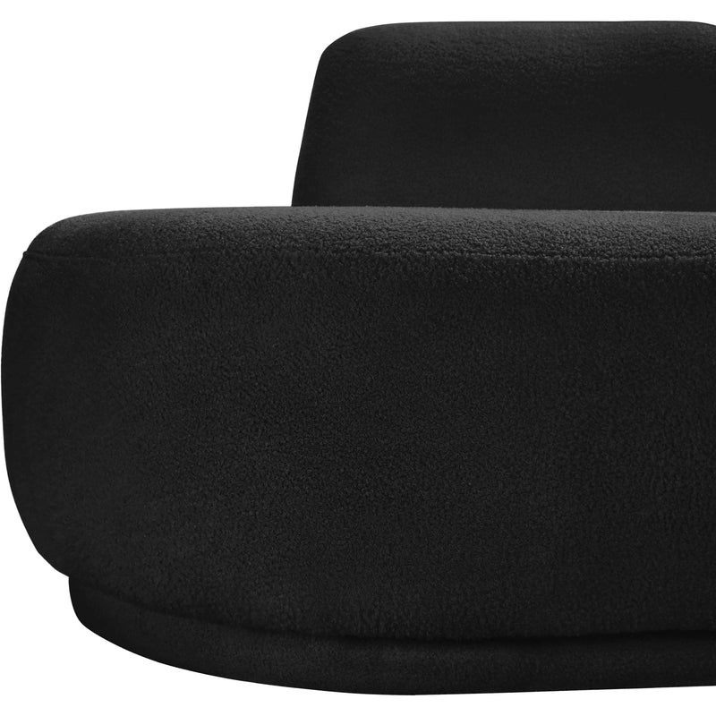 Meridian Argyle Black Teddy Fabric Chaise/Loveseat IMAGE 11