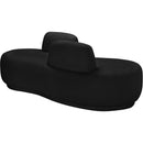 Meridian Argyle Black Teddy Fabric Chaise/Loveseat IMAGE 5