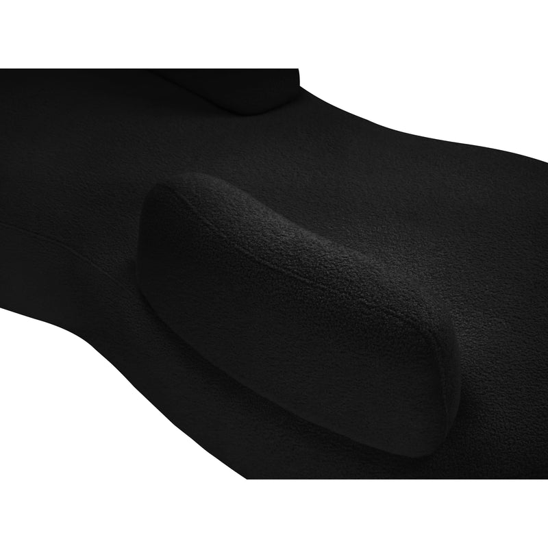 Meridian Argyle Black Teddy Fabric Chaise/Loveseat IMAGE 7