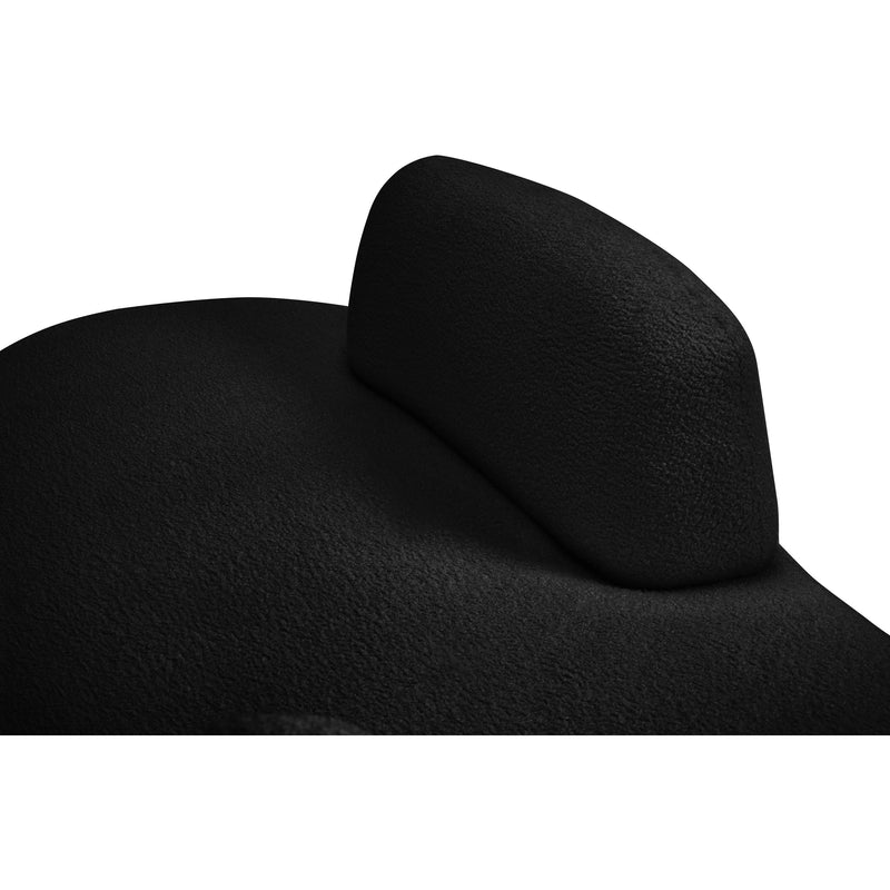 Meridian Argyle Black Teddy Fabric Chaise/Loveseat IMAGE 8