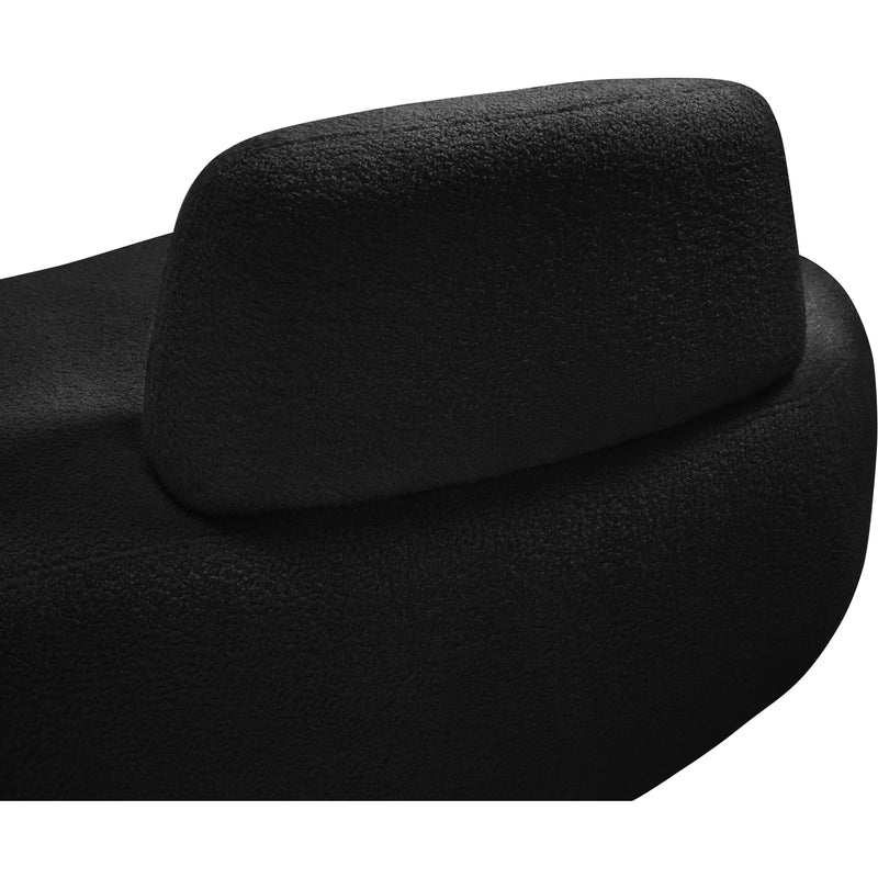 Meridian Argyle Black Teddy Fabric Chaise/Loveseat IMAGE 9