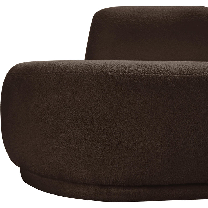 Meridian Argyle Brown Teddy Fabric Chaise/Loveseat IMAGE 11