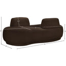 Meridian Argyle Brown Teddy Fabric Chaise/Loveseat IMAGE 13