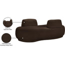 Meridian Argyle Brown Teddy Fabric Chaise/Loveseat IMAGE 14