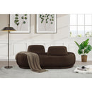 Meridian Argyle Brown Teddy Fabric Chaise/Loveseat IMAGE 2