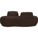 Meridian Argyle Brown Teddy Fabric Chaise/Loveseat IMAGE 3