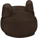 Meridian Argyle Brown Teddy Fabric Chaise/Loveseat IMAGE 4