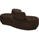 Meridian Argyle Brown Teddy Fabric Chaise/Loveseat IMAGE 5