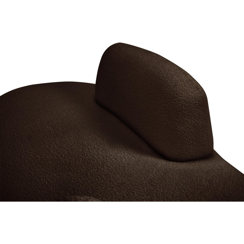 Meridian Argyle Brown Teddy Fabric Chaise/Loveseat IMAGE 8