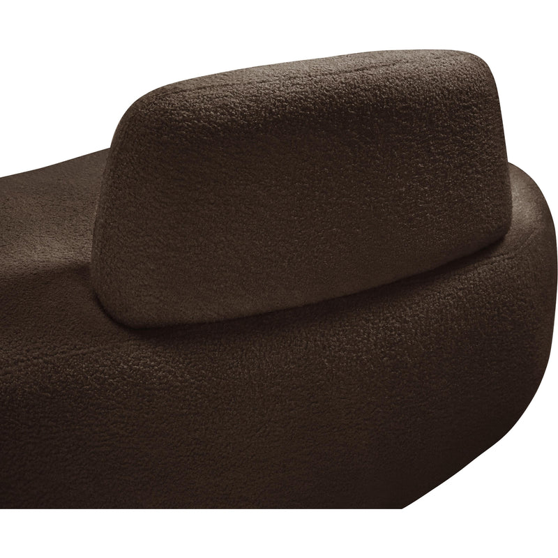 Meridian Argyle Brown Teddy Fabric Chaise/Loveseat IMAGE 9