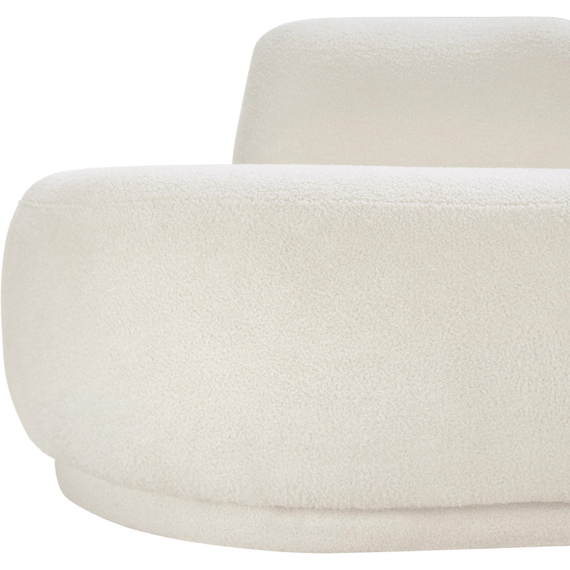 Meridian Argyle Cream Teddy Fabric Chaise/Loveseat IMAGE 11