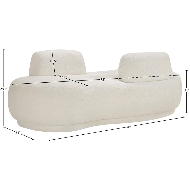 Meridian Argyle Cream Teddy Fabric Chaise/Loveseat IMAGE 13