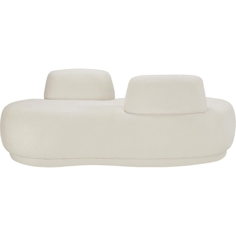 Meridian Argyle Cream Teddy Fabric Chaise/Loveseat IMAGE 3