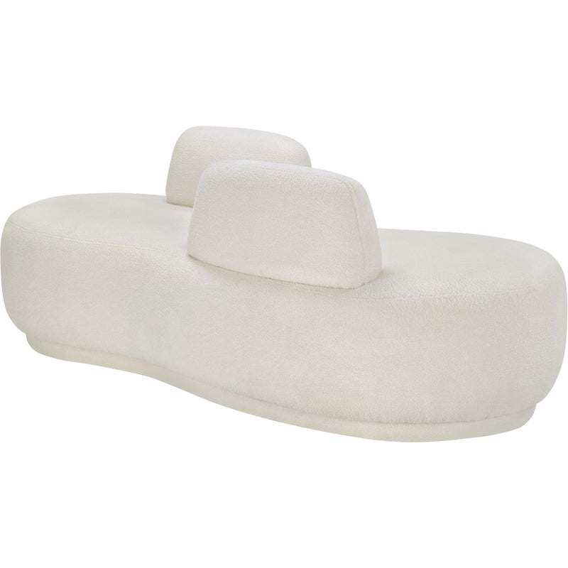 Meridian Argyle Cream Teddy Fabric Chaise/Loveseat IMAGE 5