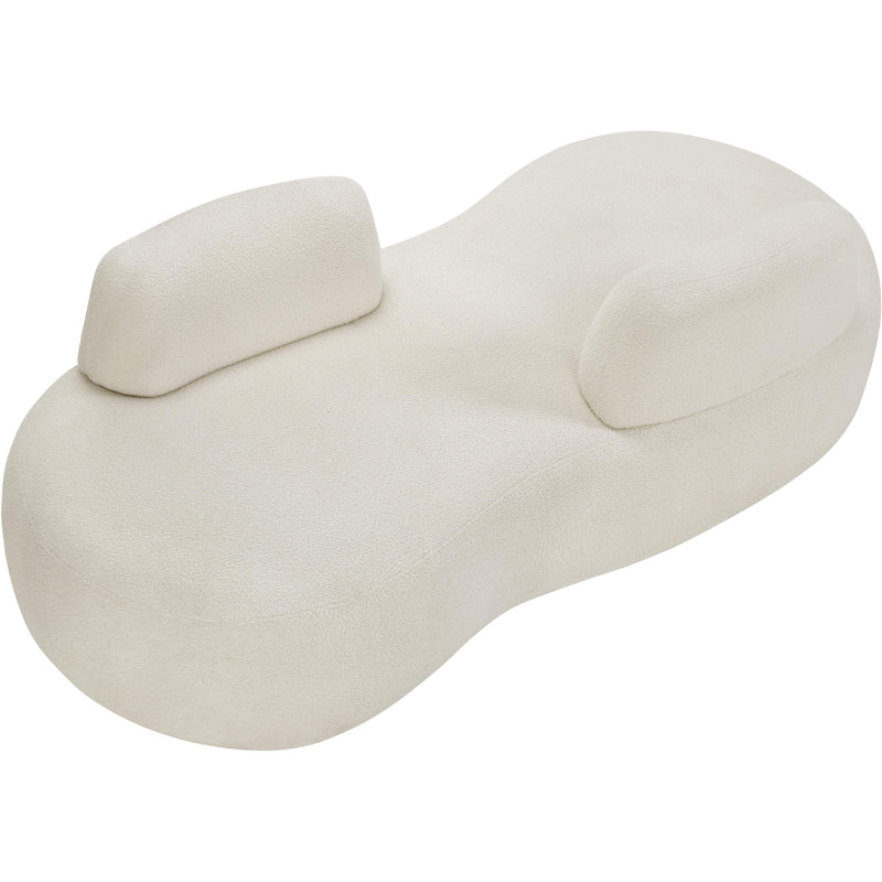 Meridian Argyle Cream Teddy Fabric Chaise/Loveseat IMAGE 6