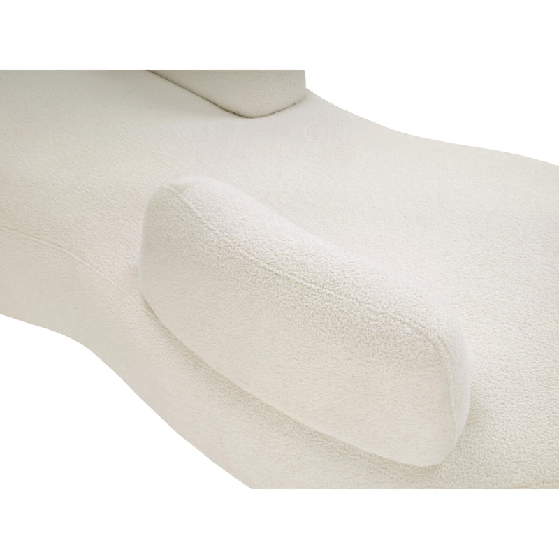 Meridian Argyle Cream Teddy Fabric Chaise/Loveseat IMAGE 7
