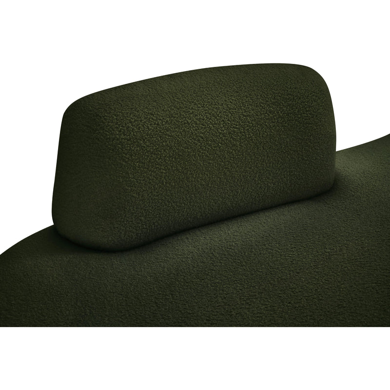 Meridian Argyle Green Teddy Fabric Chaise/Loveseat IMAGE 10