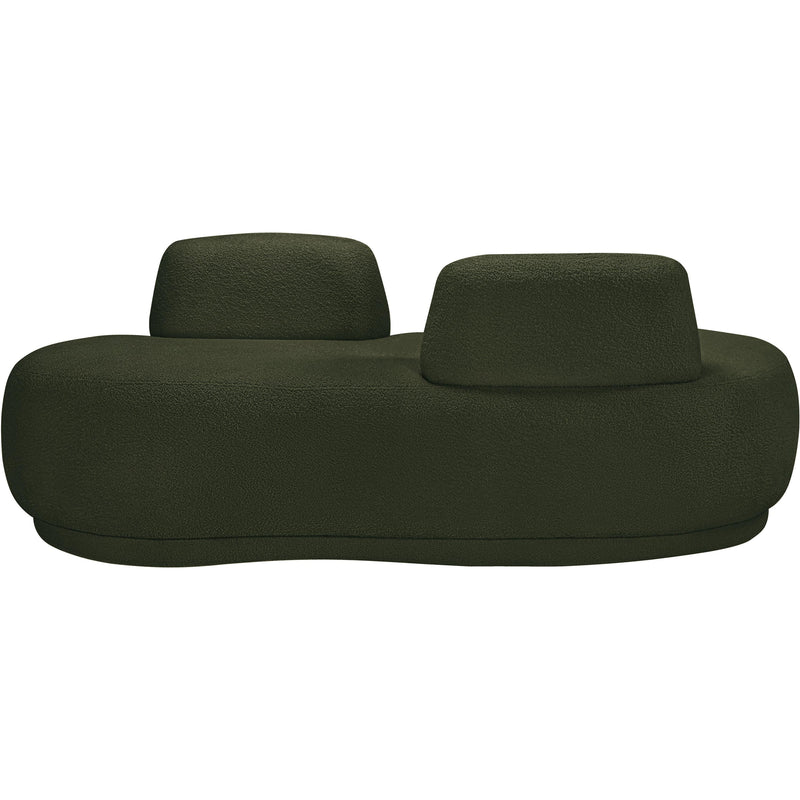Meridian Argyle Green Teddy Fabric Chaise/Loveseat IMAGE 3