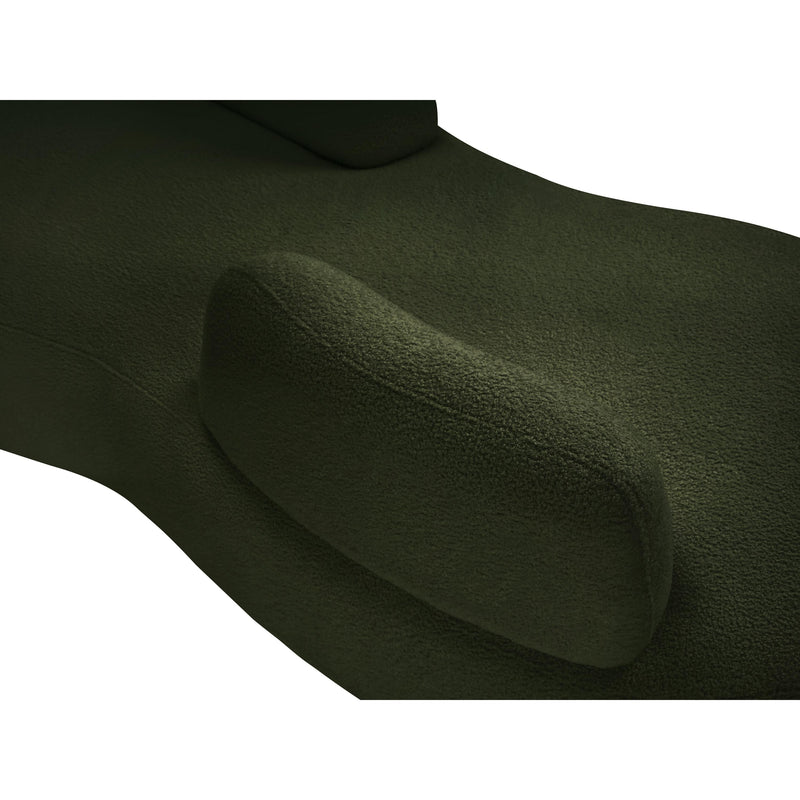 Meridian Argyle Green Teddy Fabric Chaise/Loveseat IMAGE 7