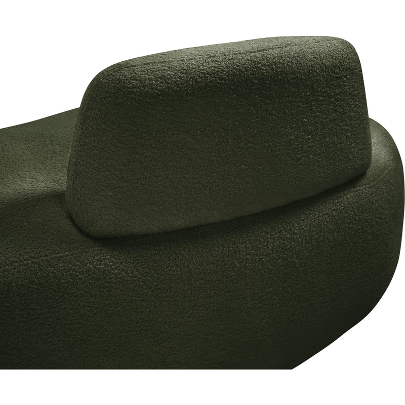 Meridian Argyle Green Teddy Fabric Chaise/Loveseat IMAGE 9