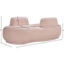 Meridian Argyle Pink Teddy Fabric Chaise/Loveseat IMAGE 13