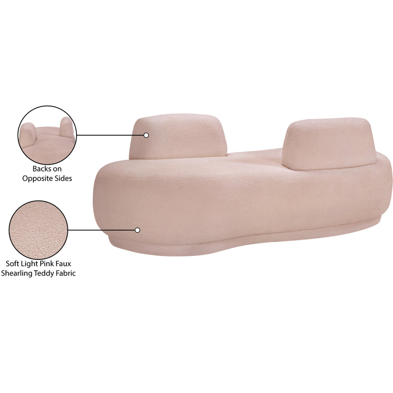 Meridian Argyle Pink Teddy Fabric Chaise/Loveseat IMAGE 14