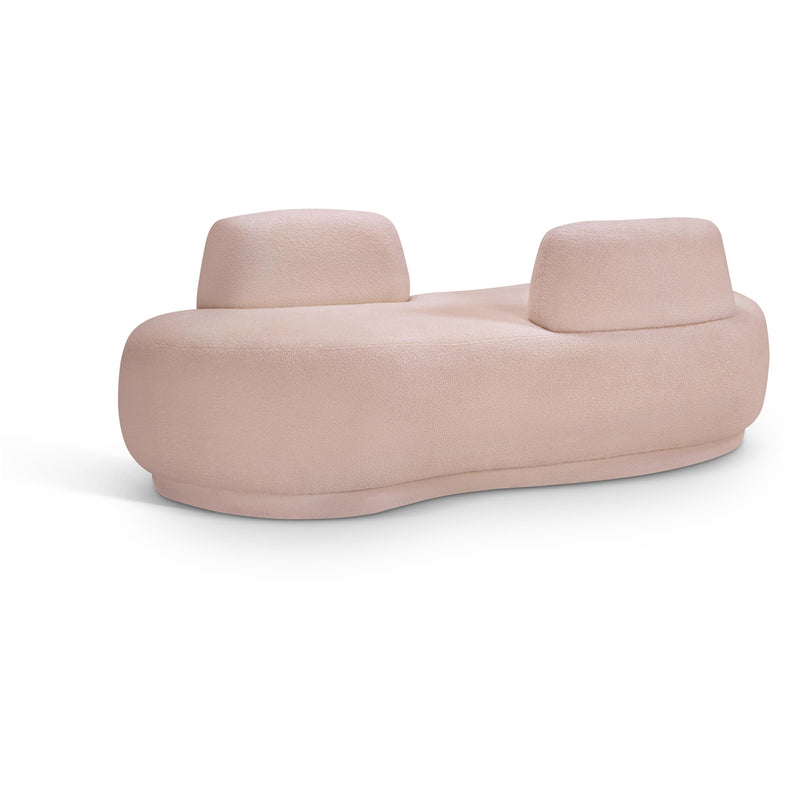 Meridian Argyle Pink Teddy Fabric Chaise/Loveseat IMAGE 1