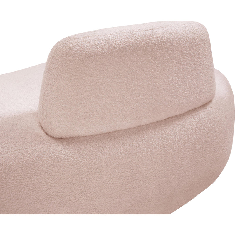 Meridian Argyle Pink Teddy Fabric Chaise/Loveseat IMAGE 9